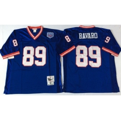 Mitchell Ness giants #89 Mark Bavaro blue Throwback Stitched NFL Jerseys