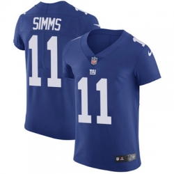 Nike Giants #11 Phil Simms Royal Blue Team Color Mens Stitched NFL Vapor Untouchable Elite Jersey