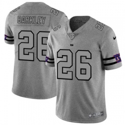 Nike Giants 26 Saquon Barkley 2019 Gray Gridiron Gray Vapor Untouchable Limited Jersey