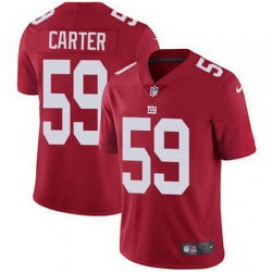 Nike Giants #59 Lorenzo Carter Red Alternate Mens Stitched NFL Vapor Untouchable Limited Jersey