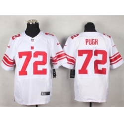 Nike New York Giants 72 Justin Pugh white Elite NFL Jersey