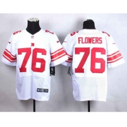 nike nfl jerseys new york giants 76 flowers white[Elite]