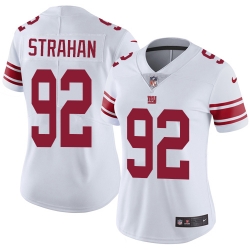 Nike Giants #92 Michael Strahan White Womens Stitched NFL Vapor Untouchable Limited Jersey