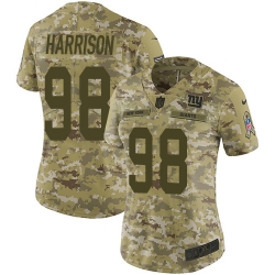 Nike Giants #98 Damon Harrison Camo Women Stitched NFL Limited 2018 Salute to Service Jersey