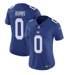 Women New York Giants 0 Brian Burns Blue Vapor Stitched Jersey