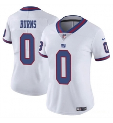 Women New York Giants 0 Brian Burns White Stitched Jersey