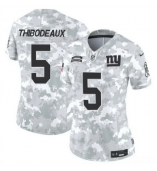 Women New York Giants 5 Kayvon Thibodeaux 2024 F U S E Arctic Camo Salute To Service Limited Stitched Football Jersey