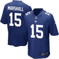 Nike Giants #15 Brandon Marshall Royal Blue Team Color Youth Stitched NFL Elite Jersey