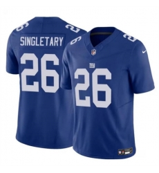 Youth New York Giants 26 Devin Singletary Blue 2023 F U S E  Vapor Untouchable Limited Stitched Jersey