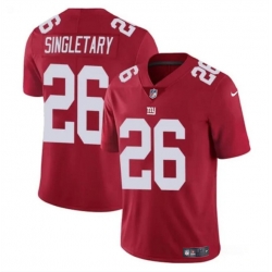 Youth New York Giants 26 Devin Singletary Red Vapor Untouchable Limited Stitched Jersey