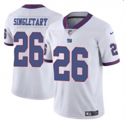 Youth New York Giants 26 Devin Singletary White Color Rush Limited Stitched Jersey