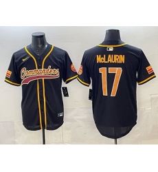 Men Washington Commanders 17 Terry McLaurin Black Limited Stitched Baseball Jersey
