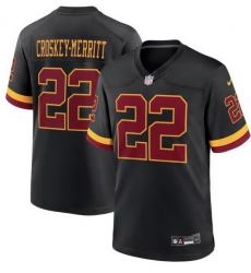 Men Washington Commanders 22 CROSKEY MERRITT Black Vapor Limited Jersey