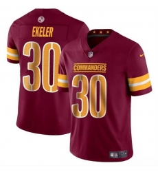 Men Washington Commanders 30 Austin Ekeler Burgundy Vapor Limited Stitched Football Jersey