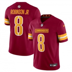 Men Washington Commanders 8 Brian Robinson Jr Burgundy 2024 Vapor Limited Stitched Football Jersey