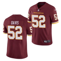 Men Washington Football Team 52 Jamin Davis Burgundy 2021 Vapor Untouchable Nike Limited Jersey