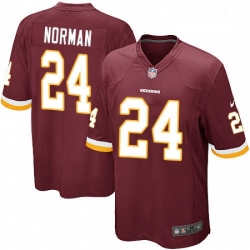 Mens Nike Washington Redskins 24 Josh Norman Game Burgundy Red Team Color NFL Jersey