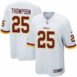 Mens Nike Washington Redskins 25 Chris Thompson Game White NFL Jersey