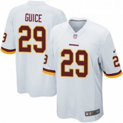 Mens Nike Washington Redskins 29 Derrius Guice Game White NFL Jersey