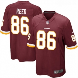 Mens Nike Washington Redskins 86 Jordan Reed Game Burgundy Red Team Color NFL Jersey