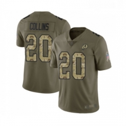 Mens Washington Redskins 20 Landon Collins Limited Olive Camo 2017 Salute to Service Football Jersey