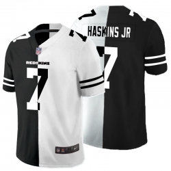 Nike Redskins 7 Dwayne Haskins Jr Black And White Split Vapor Untouchable Limited Jersey