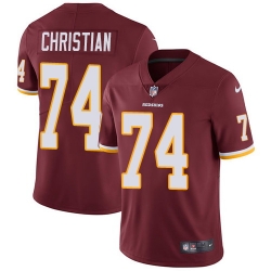 Nike Redskins #74 Geron Christian Burgundy Red Team Color Mens Stitched NFL Vapor Untouchable Limited Jersey