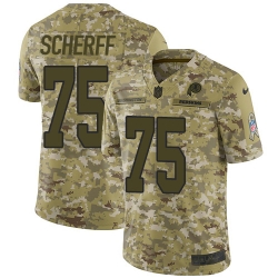 Nike Redskins #75 Brandon Scherff Camo Men Stitched NFL Limited 2018 Salute To Service Jersey