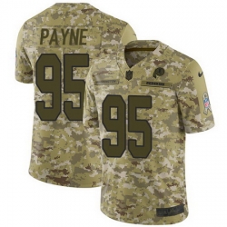 Nike Redskins #95 Da Ron Payne Camo Mens Stitched NFL Limited 2018 Salute To Service Jersey