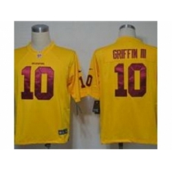 Nike Washington Redskins 10 Robert Griffin III Yellow Elite NFL Jersey