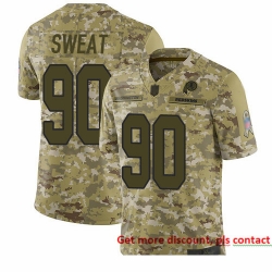 Redskins 90 Montez Sweat Camo Men Stitched Football Limited 2018 Salute To Service Jersey