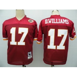 Washington Redskins 17 D.Williams Red Jerseys Throwback