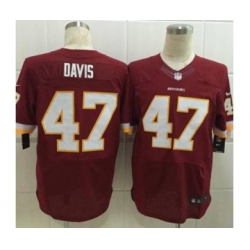 nike nfl jerseys washington redskins 47 davis white[Elite][davis]