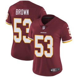 Nike Redskins #53 Zach Brown Burgundy Red Team Color Womens Stitched NFL Vapor Untouchable Limited Jersey