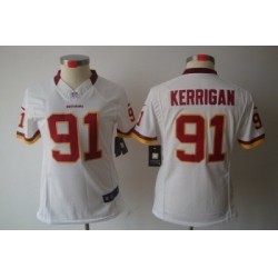 Women Nike Washington Redskins #91 Kerrigan White Color[NIKE LIMITED Jersey]