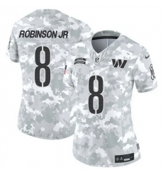 Women Washington Commanders 8 Brian Robinson Jr  2024 F U S E Arctic Camo Salute To Service