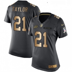 Womens Nike Washington Redskins 21 Sean Taylor Limited BlackGold Salute to Service NFL Jersey