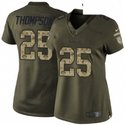 Womens Nike Washington Redskins 25 Chris Thompson Elite Green Salute to Service NFL Jersey