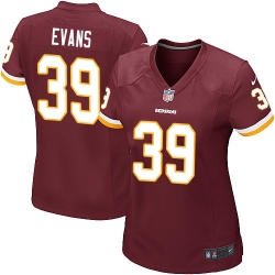 Womens Nike Washington Redskins #39 Josh Evans Red NFL Jersey