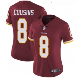 Womens Nike Washington Redskins 8 Kirk Cousins Elite Burgundy Red Team Color NFL Jersey