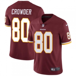 Youth Nike Redskins #80 Jamison Crowder Burgundy Red Team Color Stitched NFL Vapor Untouchable Limited Jersey