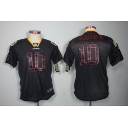 Youth Nike Washington Redskins #10 Robert Griffin III Black Color[Lights Out Elite Jerseys]