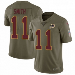 Youth Nike Washington Redskins 11 Alex Smith Limited Olive 2017 Salute to Service NFL Jersey