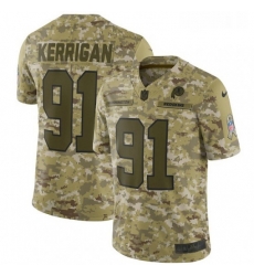 Youth Nike Washington Redskins 91 Ryan Kerrigan Limited Camo 2018 Salute to Service NFL Jersey