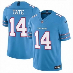 Men Tennessee Titans  14 Carnell Tate Light Blue 2026 F U S E  Vapor Limited Stitched Football Jersey