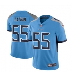 Men Tennessee Titans 55 JC Latham Blue 2024 Draft Vapor Limited Stitched Football Jersey