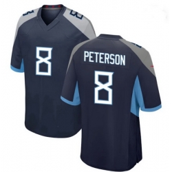 Men Tennessee Titans 8 Adrian Peterson navy Vapor Limited Jersey
