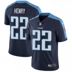 Mens Nike Tennessee Titans 22 Derrick Henry Navy Blue Alternate Vapor Untouchable Limited Player NFL Jersey