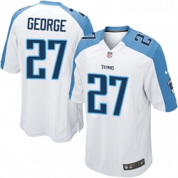 Mens Nike Tennessee Titans 27 Eddie George Game White NFL Jersey