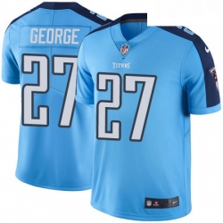 Mens Nike Tennessee Titans 27 Eddie George Light Blue Team Color Vapor Untouchable Limited Player NFL Jersey